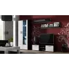 Cama TV-taso SOHO 140 musta/valkoinen kiiltävä