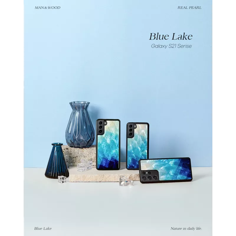 Suojakotelo iKins Samsung Galaxy S21 Blue Lake musta