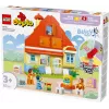 Rakennuslelu LEGO Bluey perhetalo muistipelillä 10459 — 83 osaa, 3 minihahmoa, ikä 3+