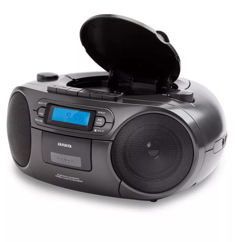 Kannettava stereojärjestelmä Aiwa BBTC-550BK Digital 6 W FM PLL musta