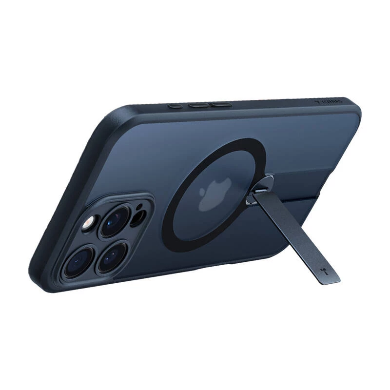 Torras Pstand Spin -kotelo iPhone 16 Pro Maxille (musta)