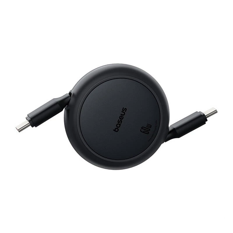 Baseus Free2Pull Mini USB-C - USB-C USB-kaapeli, 60 W, 1 m, (musta)