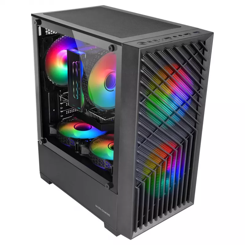 Tacens Mars MC-VORTEX mATX-kotelo, musta, 3 x 120 mm FRGB-tuuletinta