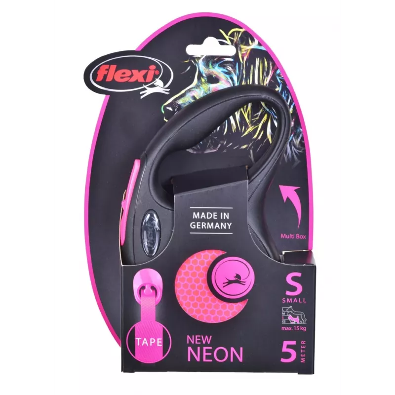 Flexi New Neon S 5 m koiran flexi-hihna