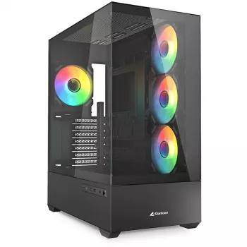 PC-kotelo Sharkoon AK6 RGB, ATX, musta