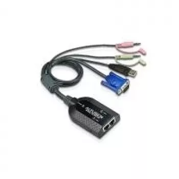 ATEN Dual USB - VGA - CAT5e/6 KVM-sovitinkaapeli audio- ja Virtual Media -tuella (vain KM0932)