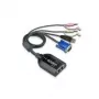 ATEN Dual USB - VGA - CAT5e/6 KVM-sovitinkaapeli audio- ja Virtual Media -tuella (vain KM0932)