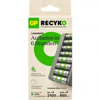 Akkulaturi GP E821 NiMH AA- ja AAA-akuille, malli E821
