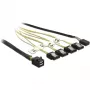 Kaapeli DeLOCK Mini SAS HD SFF-8643 4xSATA 7p 1 m