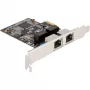 Delock PCI Express x1 -kortti 2 x RJ45 Gigabit LAN RTL8111 (88615)