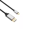 Akyga AK-AV-16 USB-C - DisplayPort kaapeli, 4K 60 Hz, 1,8 m, musta