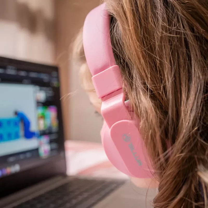 Kuulokkeet Tellur Buddy Bluetooth over-ear pinkki