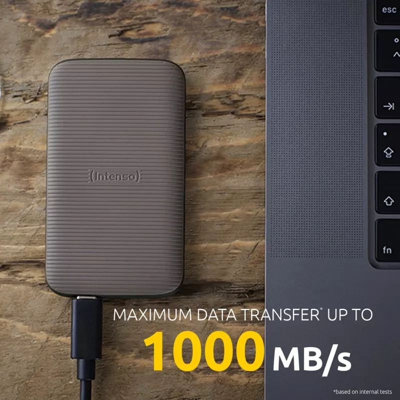 SSD-levy Intenso 500GB USB Type-C 3.2 Gen 2 ruskea