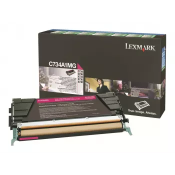 Lexmark - värikasetti - 1 x magenta - 6000 sivua - LRP / LCCP (0C734A1MG)