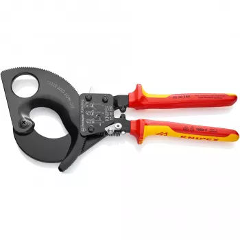 Kaapelileikkuri 95 36 280, leikkauspihti Cu- ja Al-kaapeleille, VDE-testattu