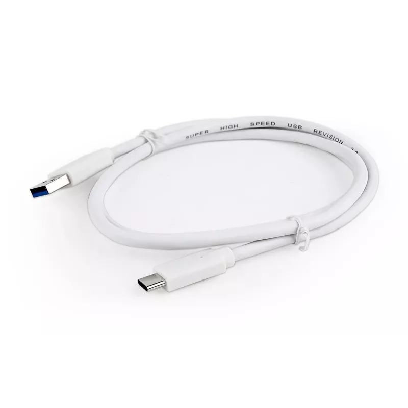 USB-datakaapeli Gembird USB A - USB C 1 m, USB 3.2 Gen 1, valkoinen