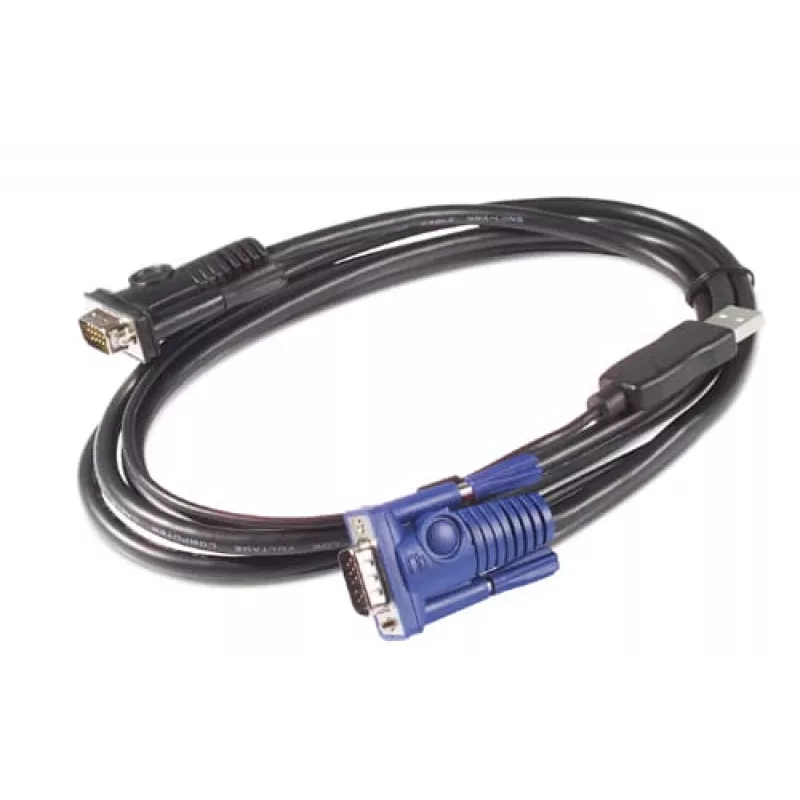 APC KVM USB-kaapeli - 6 ft (1,8 m), 1,83 m, USB, USB, VGA, musta, USB-A