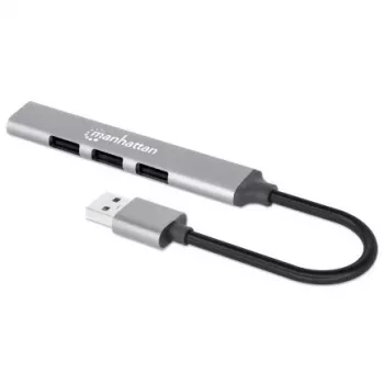 Manhattan USB-A 4-porttinen keskitin, 4x USB-A-porttia (1x 5 Gbps USB 3.2 Gen1…