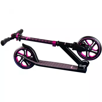 Alumiininen potkulauta Pro 215 mm (musta/pinkki)