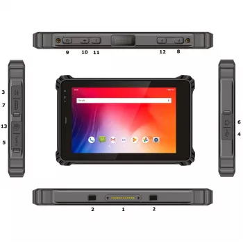 Kestävä ulkokäyttöön tarkoitettu tabletti ALLNET X-trail-100-Intel-2D 2D-skannerilla, NFC:llä ja LTE:llä