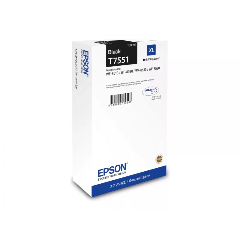 Epson C13T75514N mustepatruuna 1 kpl alkuperäinen High (XL) Yield musta