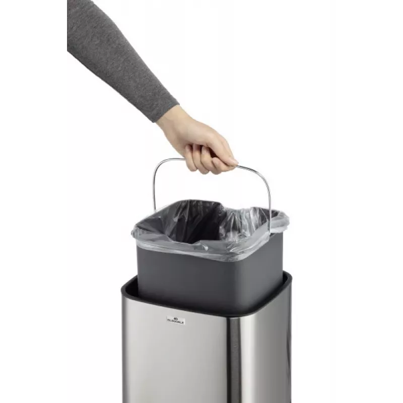 Durable TOUCH 12L suorakaiteen muotoinen ruostumaton teräs hopea musta