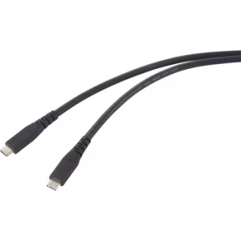 Renkforce USB-C-kaapeli USB4 musta TPE-päällyste RF-6662038 - digitaali/data - 0,5 m (RF-6662038)