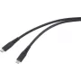 Renkforce USB-C-kaapeli USB4 musta TPE-päällyste RF-6662038 - digitaali/data - 0,5 m (RF-6662038)