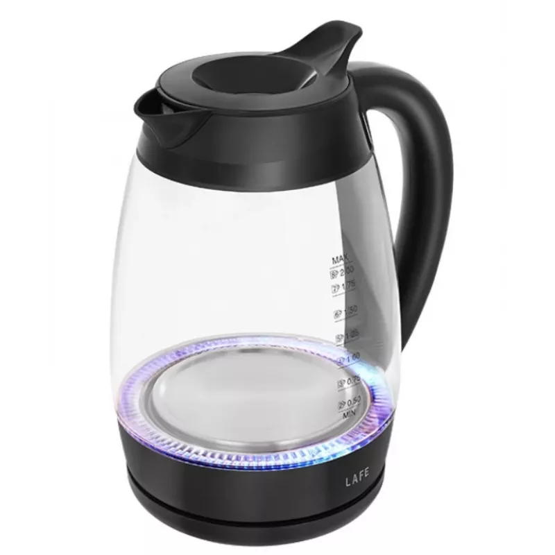 Lafe Essential XL CEG016 lasinen sähkökäyttöinen vedenkeitin, 2 l, 2200 W, musta