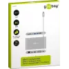 Goobay USB-C™ -multiport-sovitin - All in 1 - alumiini - hopea (62113)