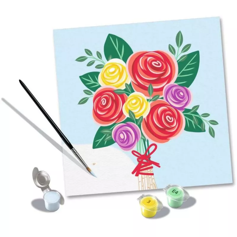 Ravensburger CreArt -maalaussarja – Rosenbouquet, maalaa numeroilla -sarja (malli 25520)