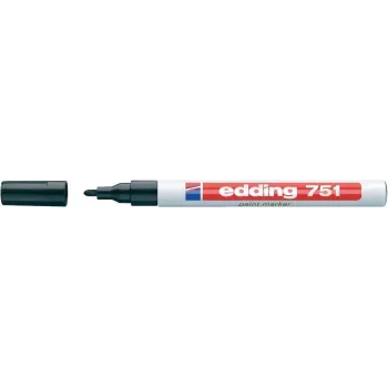 Tussi Edding e-751 valkoinen muovinen pyöreä kärki — valkoinen muste, pyöreä kärki