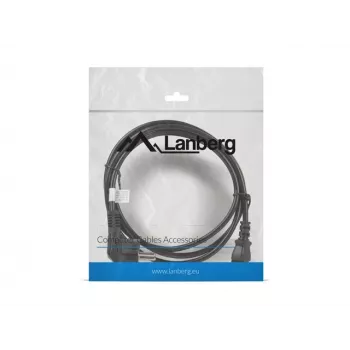 Virtajohto LANBERG CA-C13C-11CC-0018-BK — 1,8 m, C13-liitin CEE7/7, kulma C13