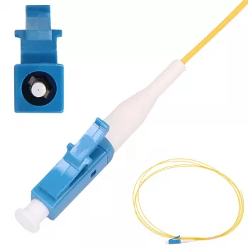 Extralink LC/UPC pigtail, singlemode G.652D, 900 µm PVC, 1 m, FTTH, keltainen