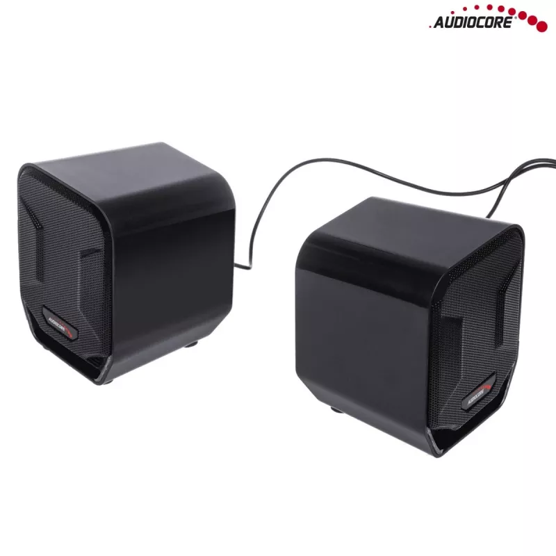Audiocore AC865B 2.0 USB-tietokonekaiuttimet, 6 W, musta/sininen