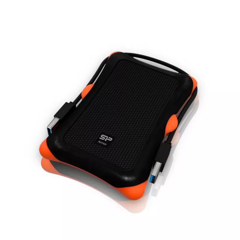 Ulkoinen HDD-kiintolevy Silicon Power Armor A30 (1TB; 2,5 inch; USB 3.2; 5400 kierr./min; oranssi-musta; SP010TBPHDA30S3K)