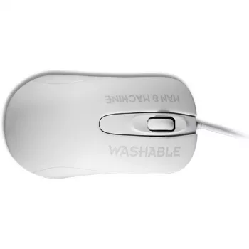 Johdollinen molempikätinen optinen hiiri ManMachine Man & Machine C -hiiri — USB Type-A, laser 1000 DPI, 3 painiketta, vieritysrulla (hygieeninen valkoinen)
