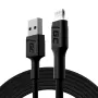 Lightning–USB-A-kaapeli Green Cell KABGC12, 2 m, Lightning – USB A, musta