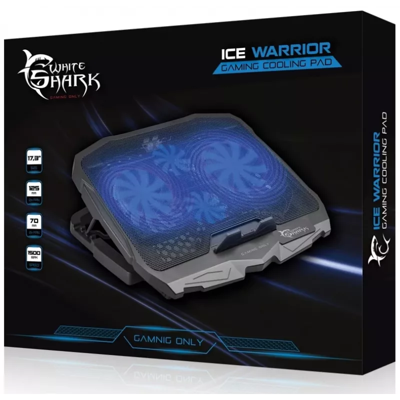 Jäähdytysalusta White Shark Ice Warrior 43,9 cm (17,3