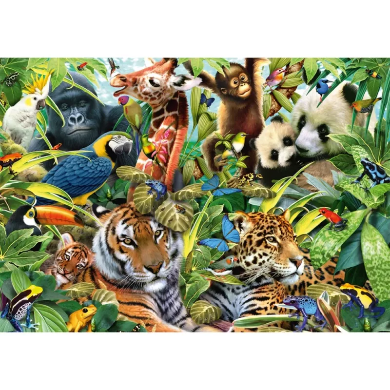 Schmidt Spiele 57385 Kunterbunte Tierwelt palapeli, 1500 palaa, eläimet, 12+ vuotta