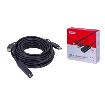 UNITEK Y-278 USB-kaapeli USB 2.0 10 m 2 x USB A USB A musta