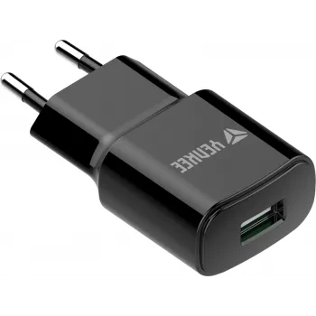 Verkko-USB-A-laturi YENKEE YAC 2013BK — 12 W, 2,4 A lähtö