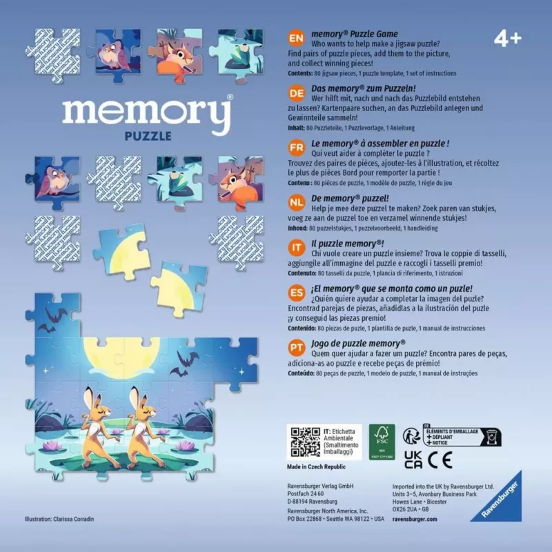 memory Puzzle Tiere am Teich, lautapeli