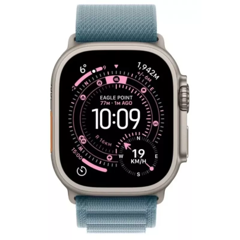 Watch Ultra 3 GPS + Cellular 49mm Natural Titanium -kuori vaaleansinisellä Alpine Loop -rannekkeella - Medium