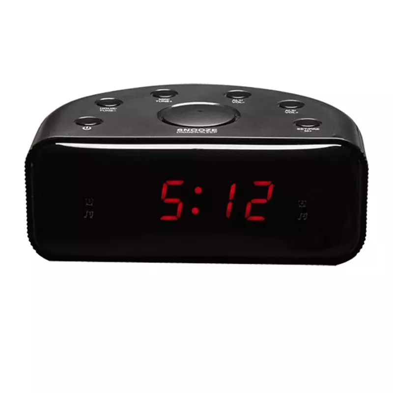 Denver CR-430 analoginen ja digitaalinen FM-radio LED-näytöllä, musta