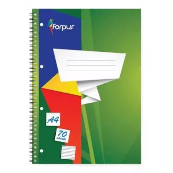 Kierretyövihko Forpus, A4/70, viivoitettu, pehmeäkantinen 0722-022
