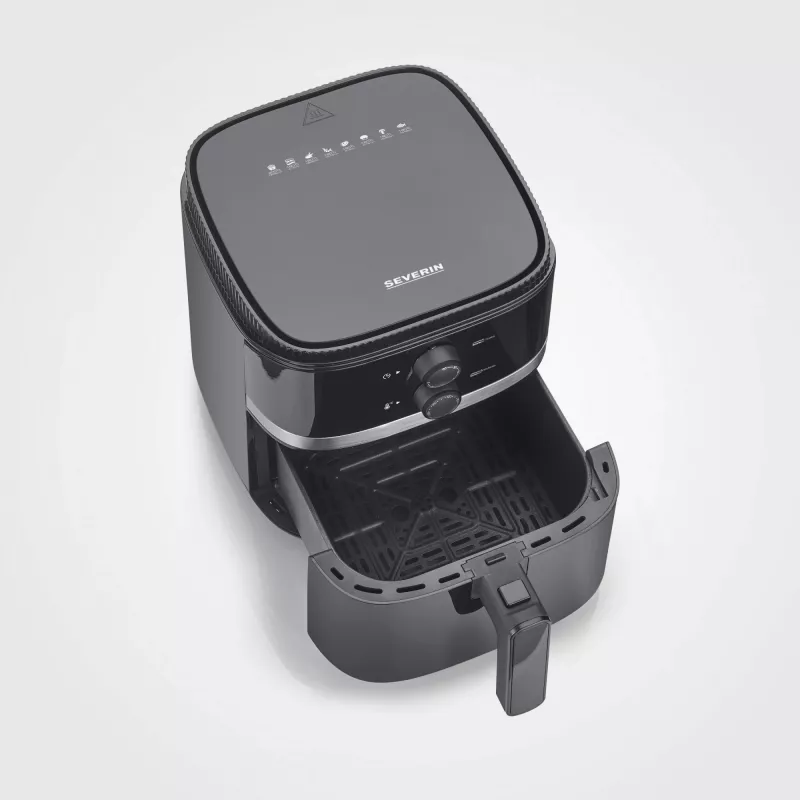 Kiertoilmakypsennin Severin FR 2452 4,3 L 1500 W musta hopea