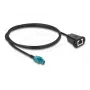 Koaksiaalikaapeli DELOCK 90700 – 1 m, HSD Z – RJ-45, musta/sininen