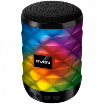 Kaiutin SVEN PS-55, musta (5W, TWS, Bluetooth, FM, USB, microSD, 600mAh)