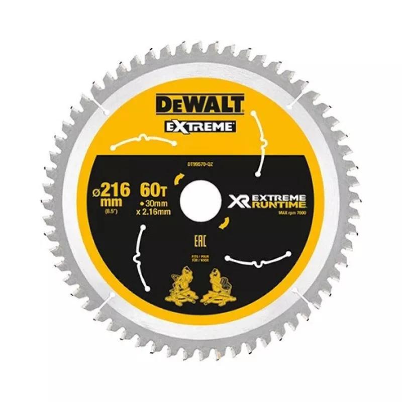 Sahanterä DeWALT XR FlexVolt 216 mm x 30 mm 60Z